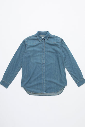 The Turquoise Denim Shirt Solid 3year