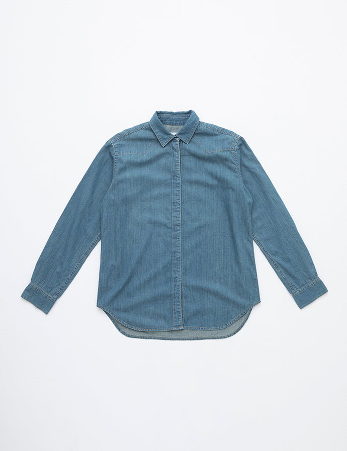 The Turquoise Denim Shirt Solid 3year