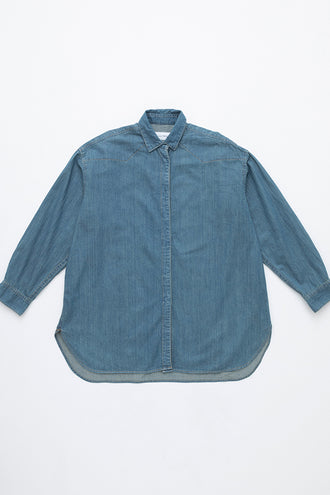 The Turquoise Oversized Denim Shirt Solid 3year