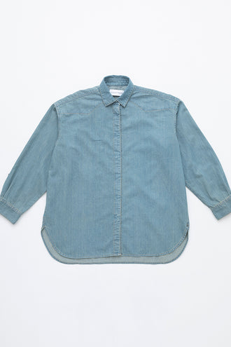 The Turquoise Oversized Denim Shirt Solid 7year