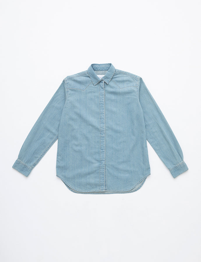The Turquoise Denim Shirt Solid 7year