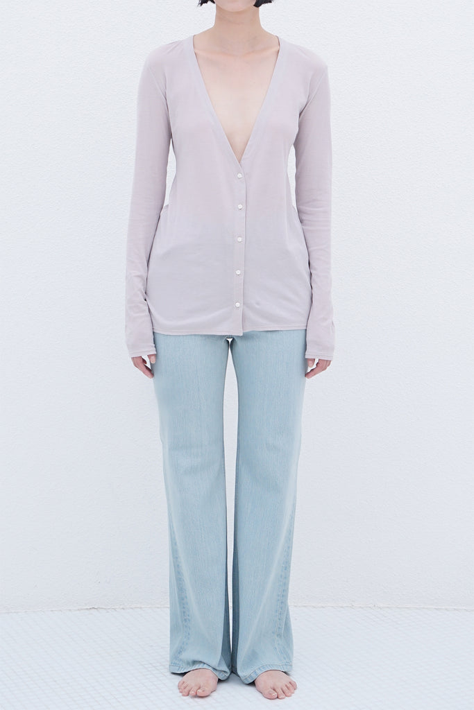 V-Neck Cardigan Greige – Tu es mon Tresor