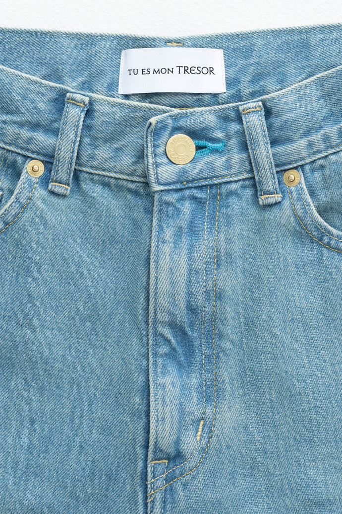 The Turquoise Jean Short | Non-stretch | Solid 7year