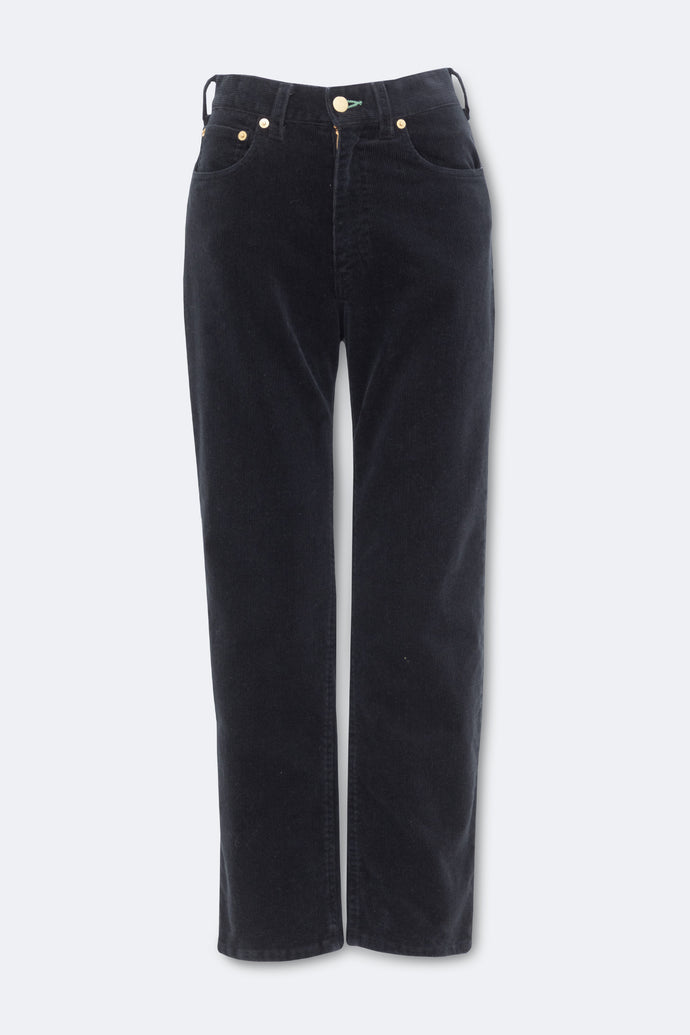 The Emerald Jean Corduroy Stretch Black