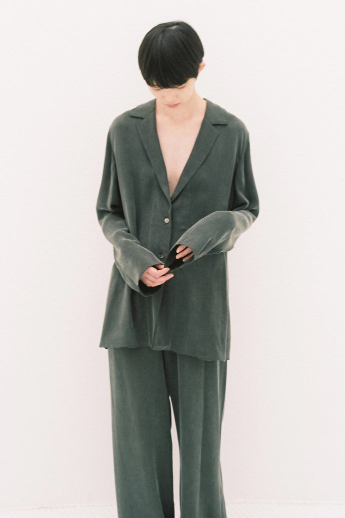 The Sea Blue Chalcedony Jacket Charcoal