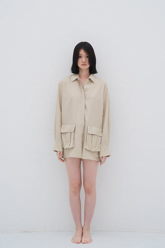 Safari Wool Shirt Beige
