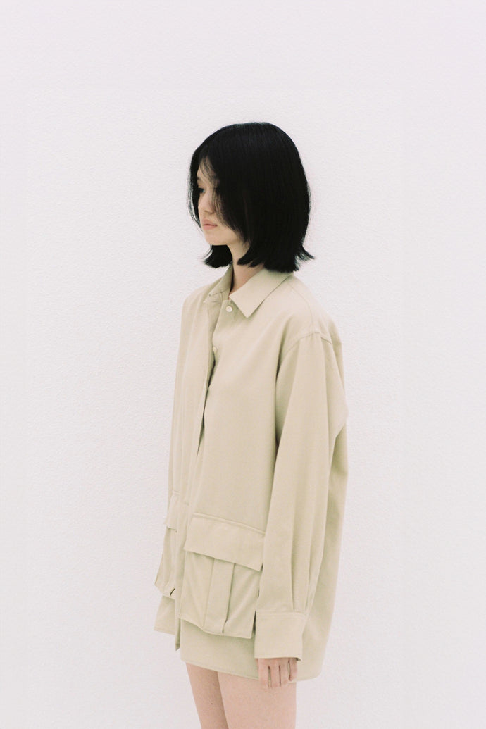 Safari Wool Shirt Beige