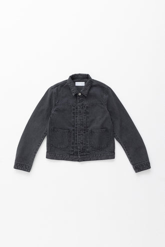 The Emerald Denim Jacket Solid Black 3year