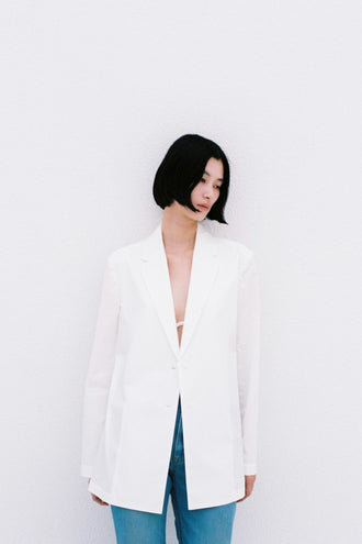 Tailored Shirt Jacket White