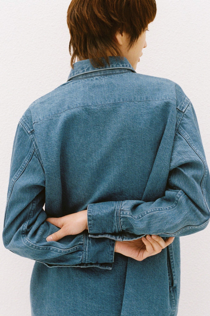 The Opal Denim Over Shirt	Solid 3year
