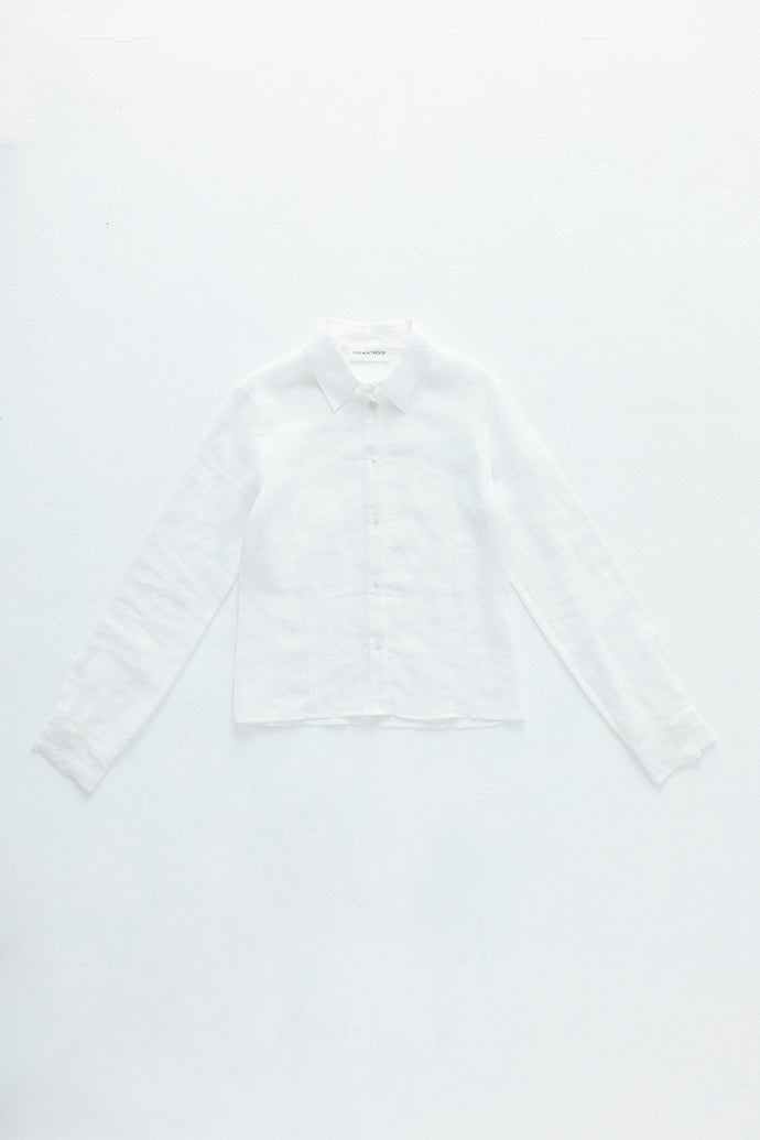 Cotton Lawn Sheer Shirt White