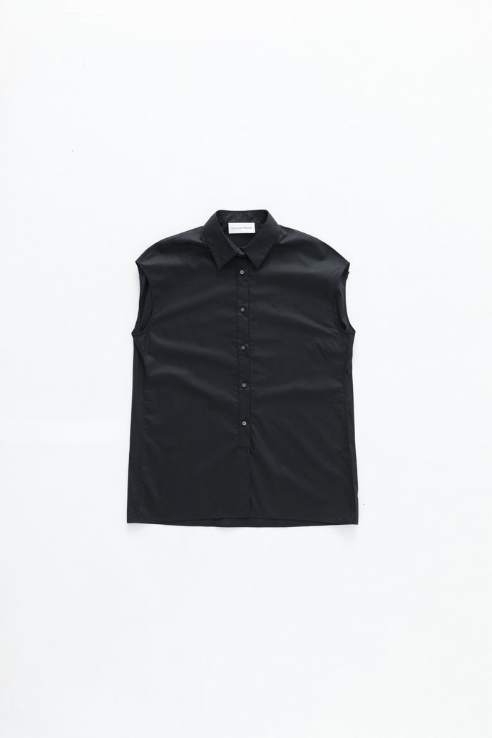 Cap-Sleeve Shirt Black