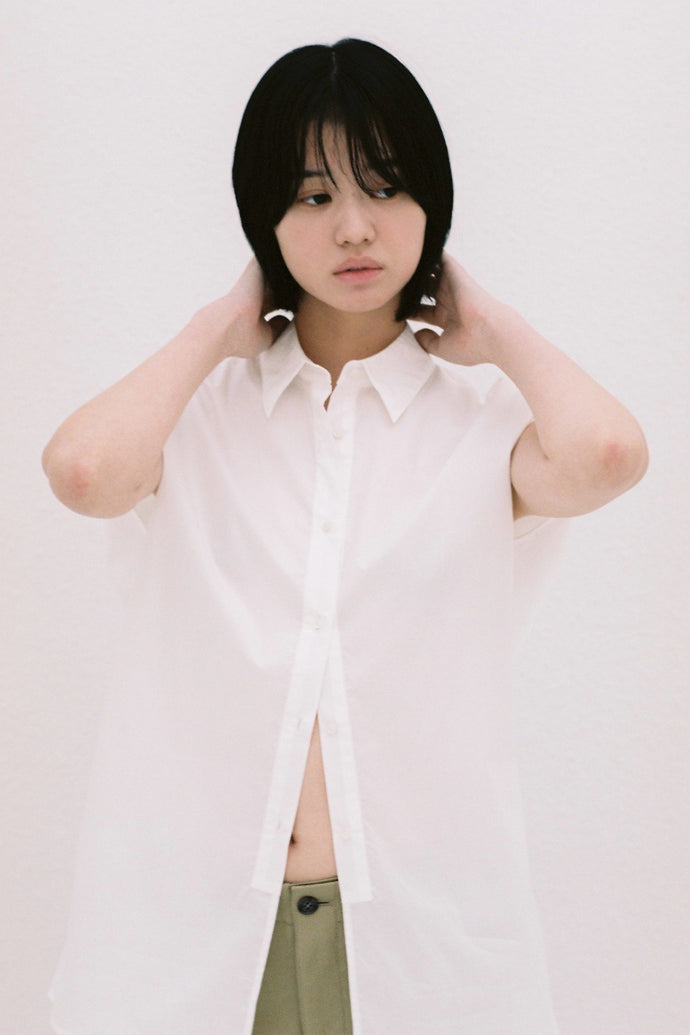 Cap-Sleeve Shirt White