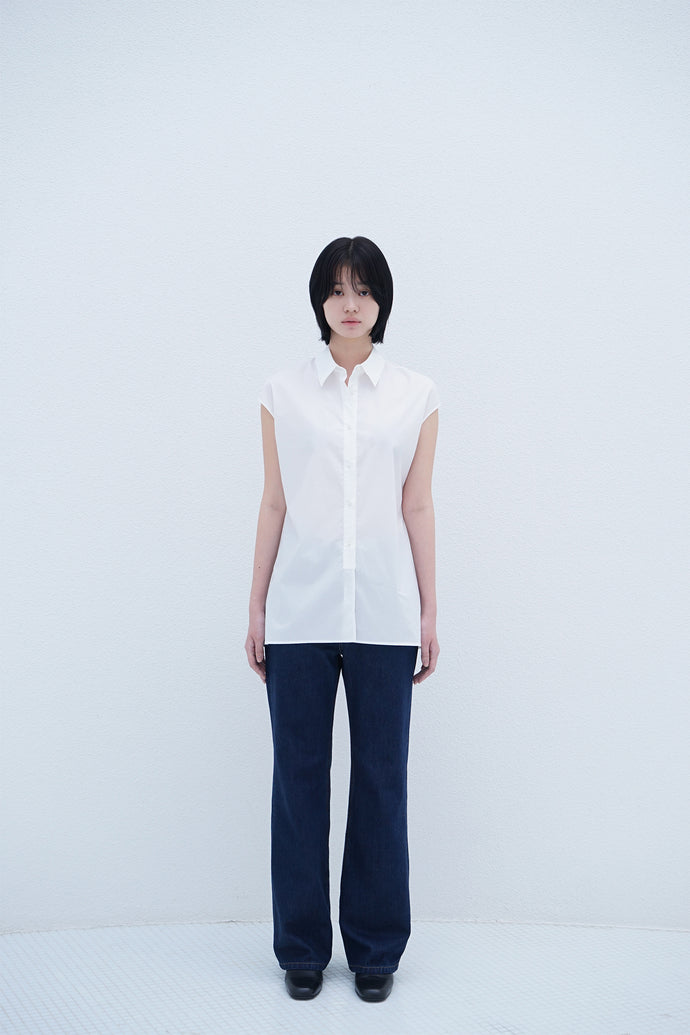 Cap-Sleeve Shirt White