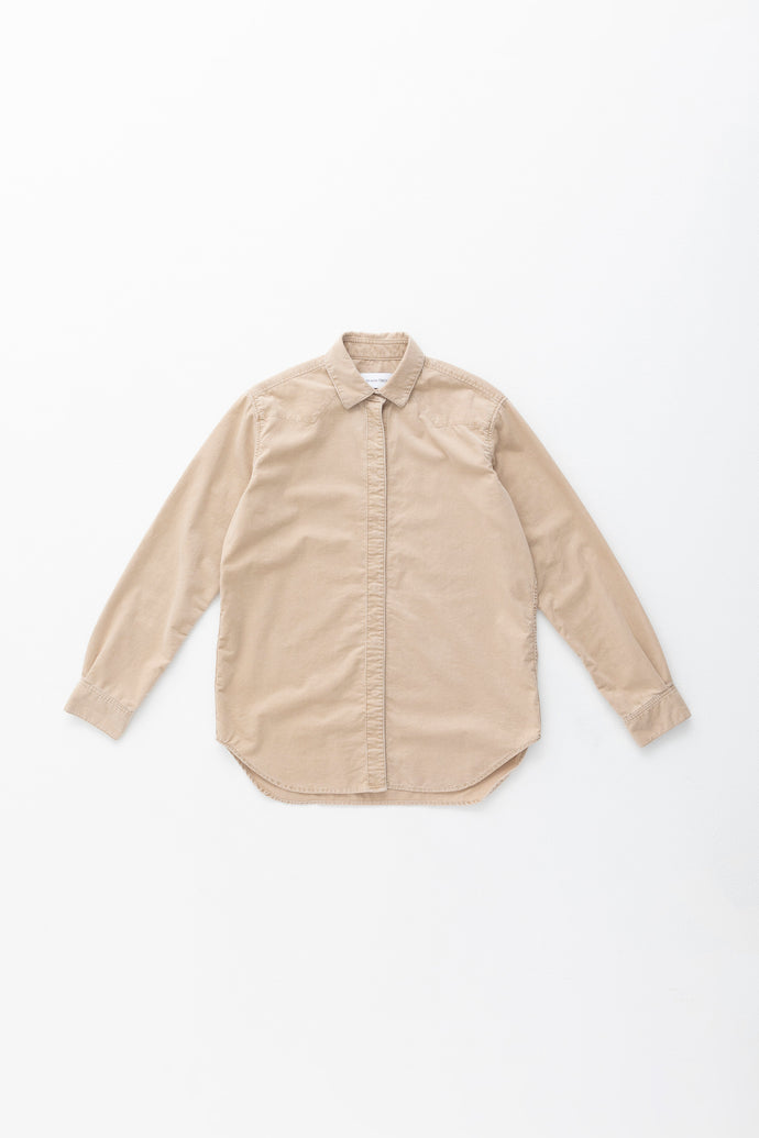 The Turquoise Corduroy Shirt Beige