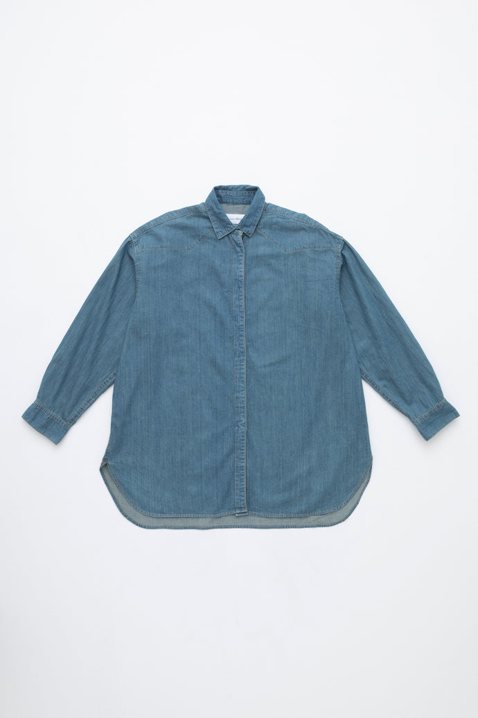 The Turquoise Oversized Denim Shirt Solid 3year