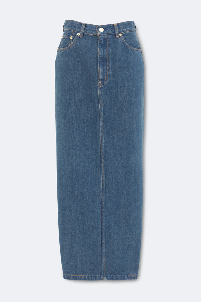 The Labradorite Denim Skirt Solid 1wash