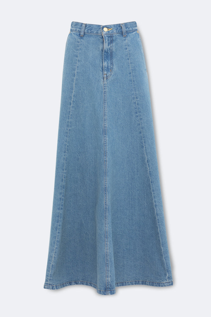 The Topaz Denim Skirt Solid 3year